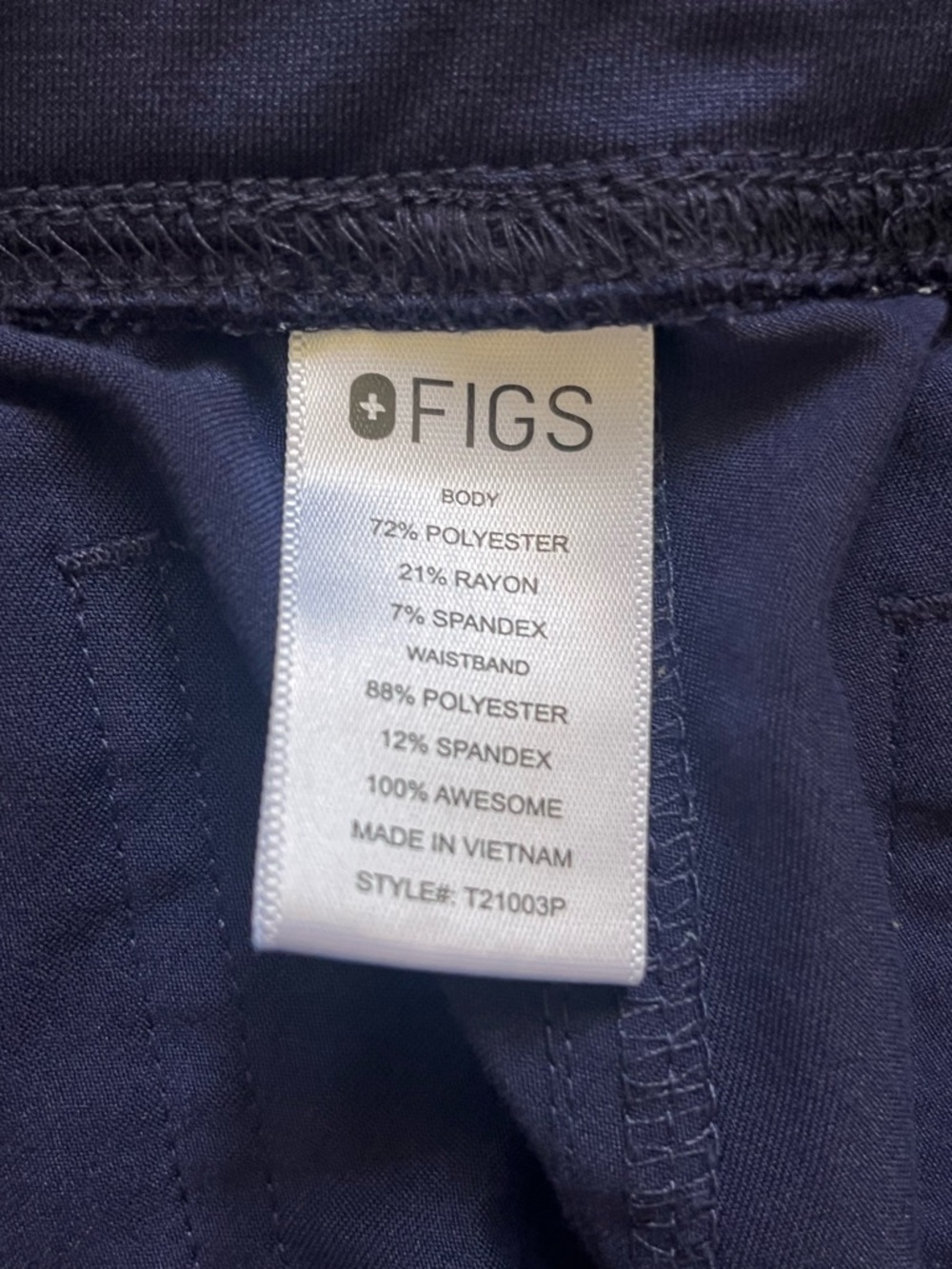 FIGS Scrubs Women’s Casma Top Size Large Livingston Pants Size Large Petite Navy - Picture 13 of 16